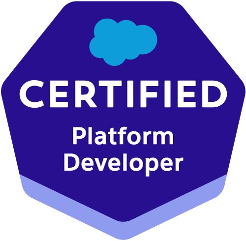 Salesforce Certified Platform Developer certificate achieved by Andrii Muzychuk on March 8, 2021